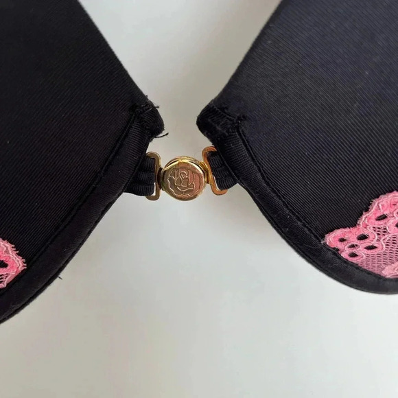 La  senza Black and pink front attach magnet bra size 36D - Picture 3 of 7